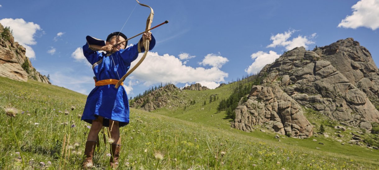 Jousiammuntaa Mongoliassa